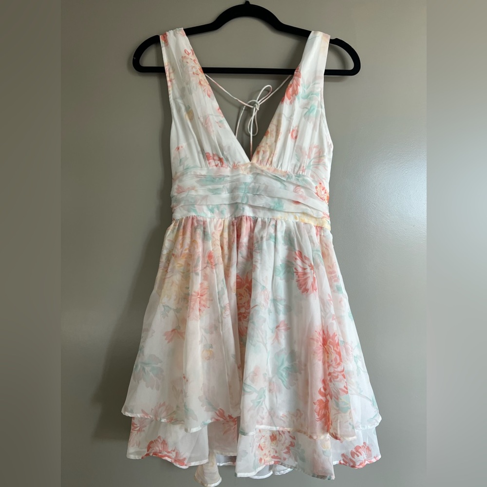Floral summer mini dress
